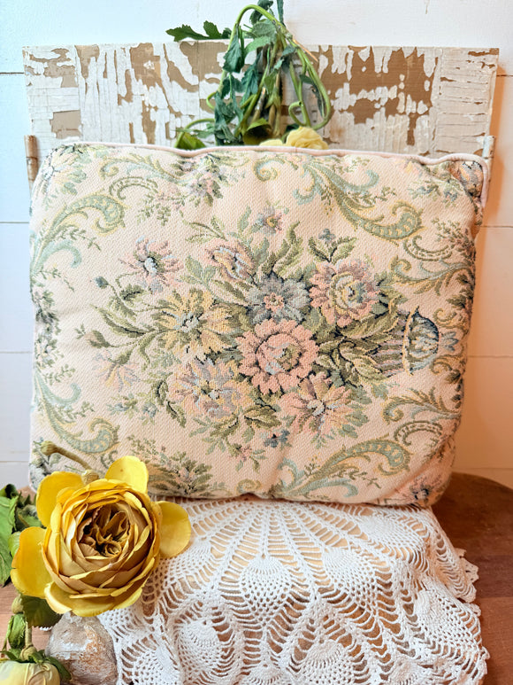 GORGEOUS FLORAL TAPESTRY THROW PILLOW - 2 AVAILABLE