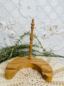 HANDMADE VINTAGE WOOD PLATE HOLDER