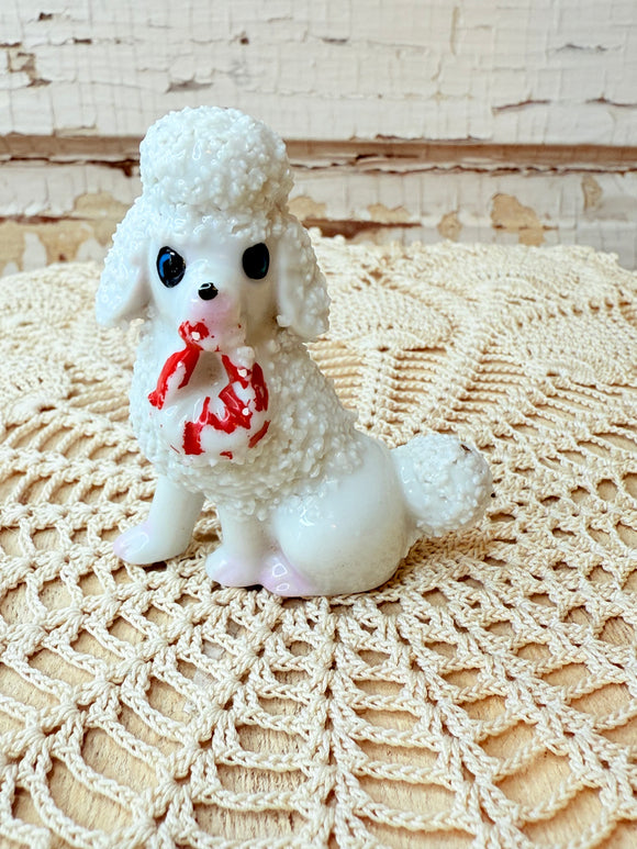 Vintage retro poodle statuette
