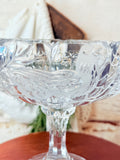 VINTAGE RARE LEAD CRYSTAL BIRDS PEDESTAL BOWL