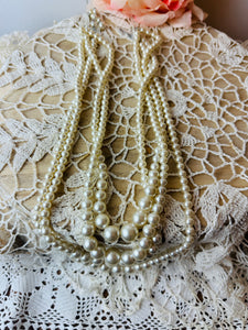 ANTIQUE 4 STRAND PEARL NECKLACE