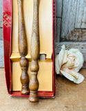 VINTAGE  WOOD SALAD SERVERS IN ORIGINAL BOX