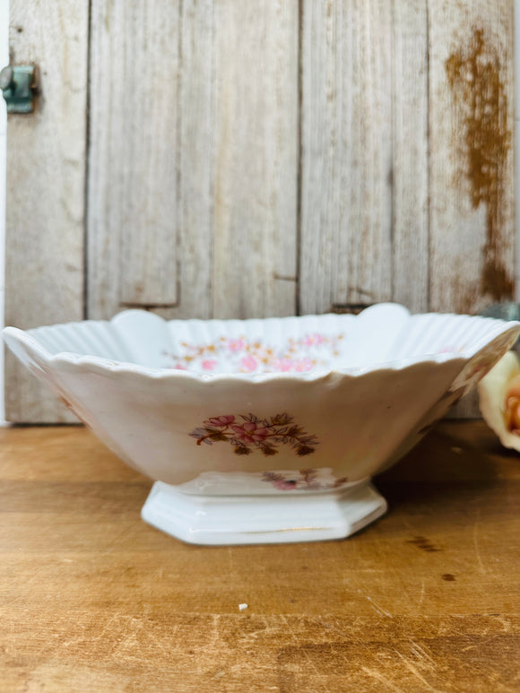 JAPAN CHERRY BLOSSOM LARGE FOOTED BOWL VINTAGE