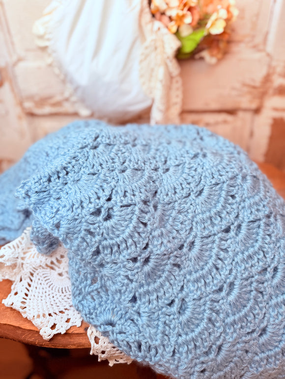 GORGEOUS VINTAGE CROCHET AFGHAN RUNNER SCARF