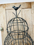 TALL BIRD CAGE WITH BIRD VINTAGE