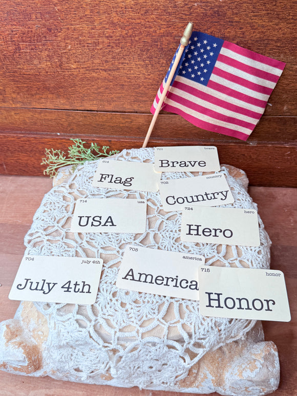 SET OF VINTAGE INSPIRED CARDS MEMORIAL AND 4th of JULY EDITION