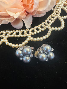 ANTIQUE PEARL CLUSTER EARRINGS