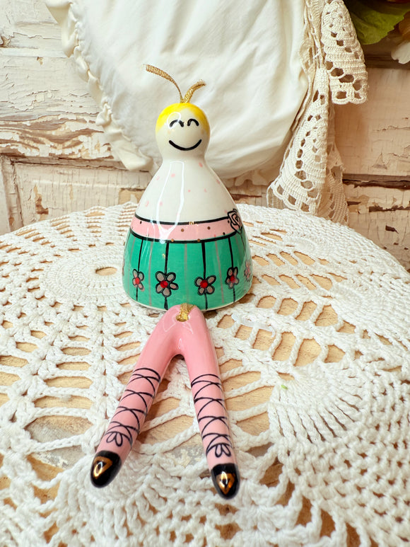 VINTAGE BALLERINA BELL WIND CHIME