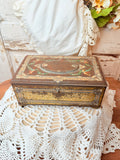 VINTAGE VICTORIAN CHERUB SHABBY CHIC BOX AND LID