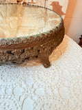 ANTIQUE VATICAN VICTORIAN ORNATE MIRROR ON LEGS