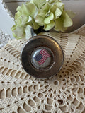 ANTIQUE BICYCLE BELL FLAG EMBLEM