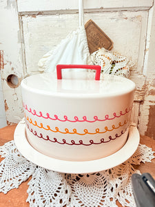 GORGEOUS VINTAGE CAKE CARRIER 1950s - RARE!!