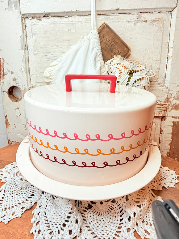 GORGEOUS VINTAGE CAKE CARRIER 1950s - RARE!!