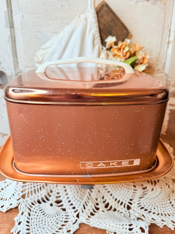 COPPER RARE VINTAGE CAKE CARRIER -AMAZING!!!