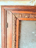 ANTIQUE WOOD CARVED FRAME W METAL INSERT - STUNNING !!!
