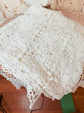 ANTIQUE HANDMADE GORGEOUS BLANKET OR TABLECLOTH 58 X 50