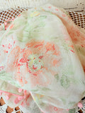 VINTAGE SHABBY CHIC VICTORIAN ROSE SCARF