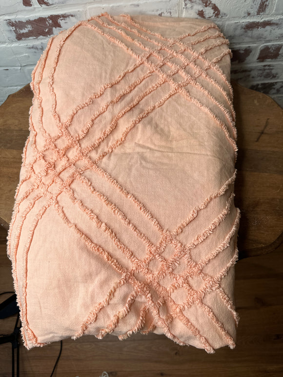 FULL/QUEEN PINK CHENILLE BLANKET