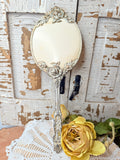 ORNATE  ANTIQUE ROSES HAND VANITY MIRROR STUNNING!!!!