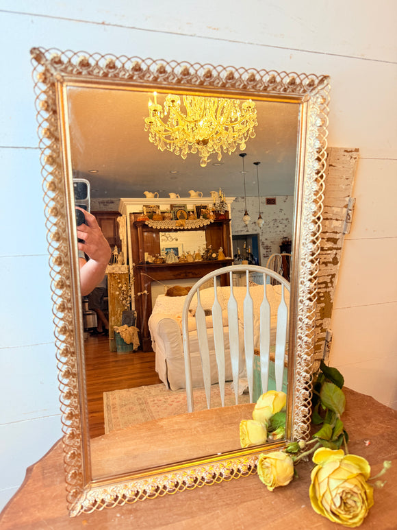 XXL VANITY MIRROR FILIGREE ANTIQUE RARE STUNNING