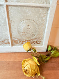 ANTIQUE WINDOW WITH VINTAGE BOWLS AND PLATES RARE STUNNING