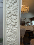 RARE ANTIQUE BEVELED MIRROR GORGEOUS CARVED DETAIL