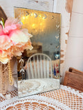 X RARE ANTIQUE ETCHED MIRROR