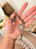 X RARE AMAZING 3 STRAND NECKLACE RHINESTONE AND TASSELS