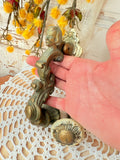 ANTIQUE SOLID BRASS DOOR KNOCKER AND KNOB GORGEOUS!!!