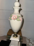 1940S PORCELAIN WITH PINK RARE LAMP