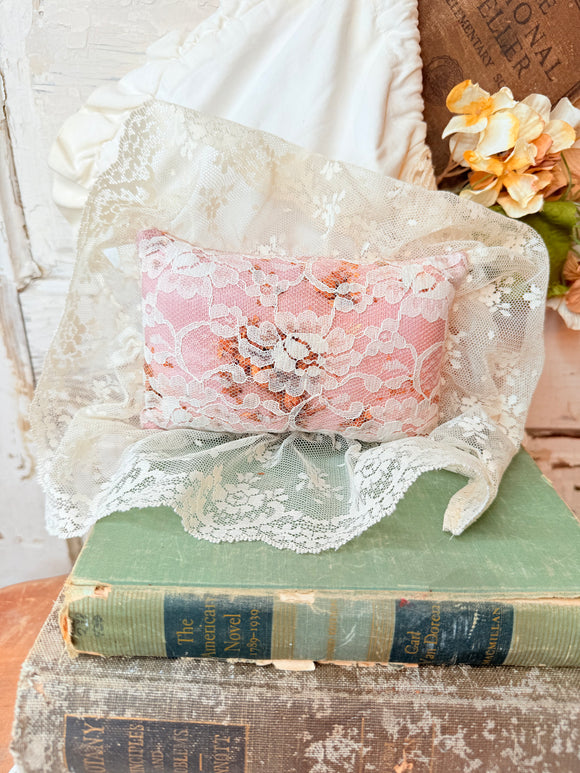 GORGEOUS ANTIQUE VICTORIAN SACHET PILLOW RECTANGLE