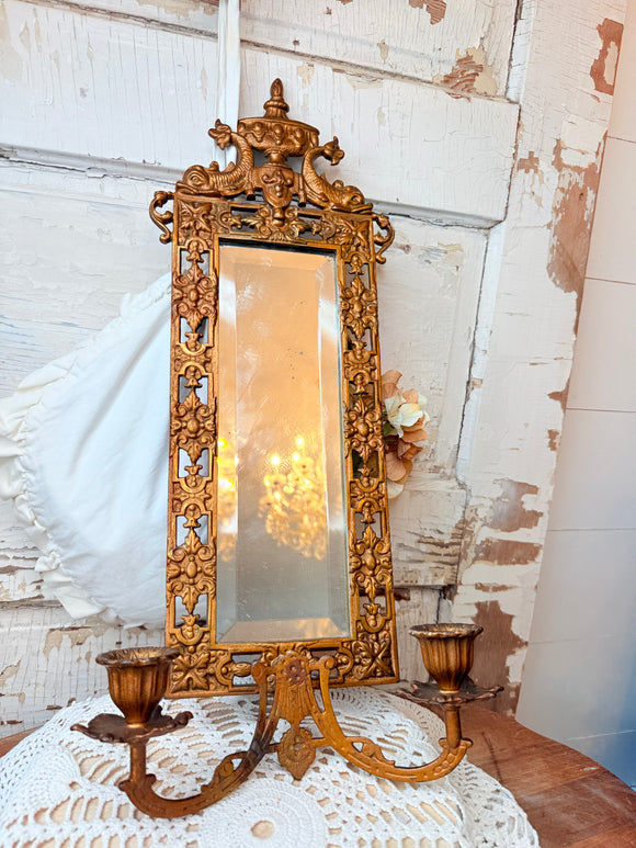XL RARE ANTIQUE BRONZE NEOCLASSICAL DOLPHIN WALL SCONCE   GORGEOUS!!!!