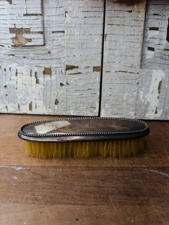 SILVER ETCHED ORNATE VINTAGE BRUSH