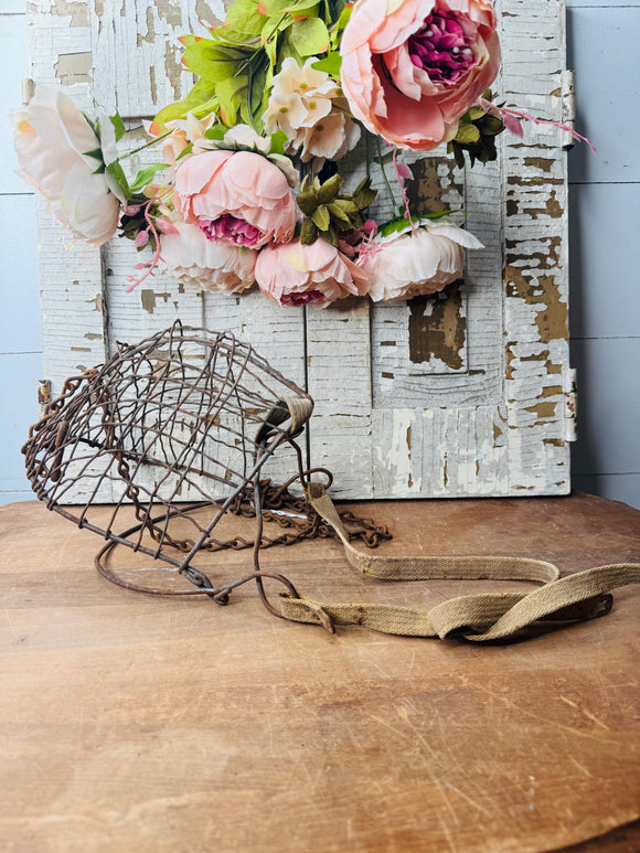 ANTIQUE RUSTIC HORSE MUZZLE