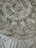 VINTAGE GLASS DETAILED EGG PLATE