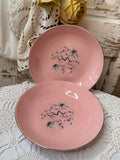 VINTAGE PINK MIDCENTURY DWARF PINE SOUP BOWLS - 2 SETS AVAILABLE