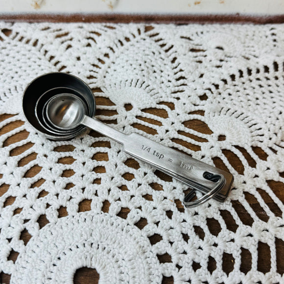 VINTAGE ALUMINUM MEASURING SPOONS SET - 3 AVAILABLE