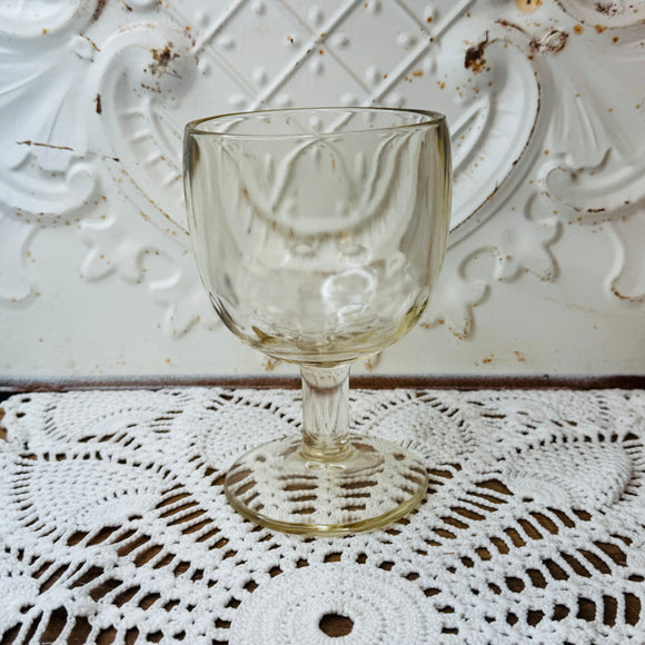 MID CENTURY BUTTER YELLOW VINTAGE OVERSIZED RARE GOBLET - 3 AVAILABLE