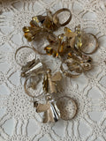 VINTAGE LOT OF SILVER AND GOLD ANGEL NAPKIN RINGS