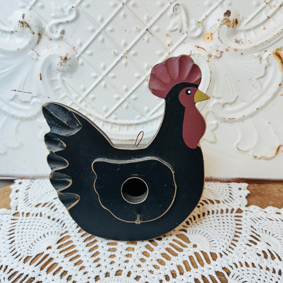 VINTAGE ROOSTER HANGING WOOD DECOR