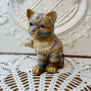 VINTAGE STRIPED CAT STATUETTE