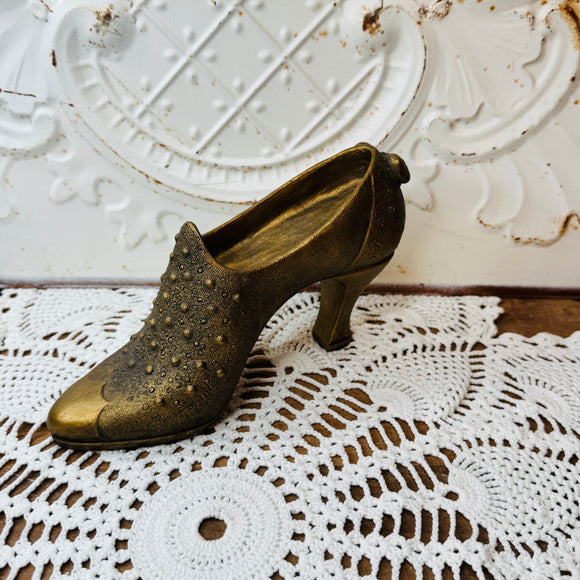 VINTAGE AUSTIN PRODUCTS BRONZE SHOE SCULPTURE