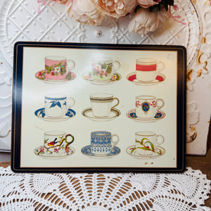 SET OF 4 VINTAGE TEACUP PLACEMATS