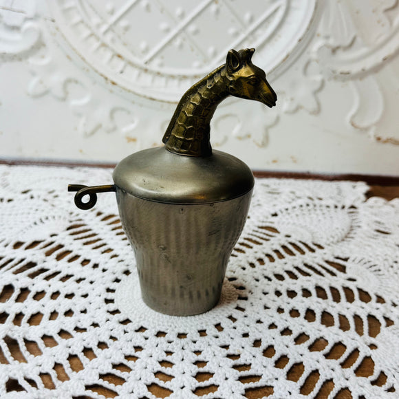 VINTAGE BRASS GIRAFFE ORNATE BOX AND LID
