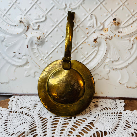 ANTIQUE HAMMERED BRASS SILENT BUTLER