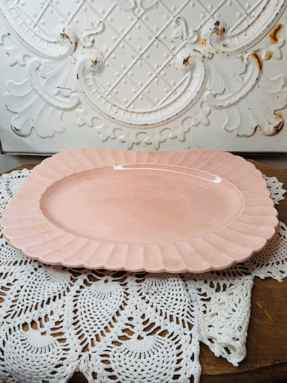 VINTAGE RARE PINK SEBRING POTTERY PLATTER