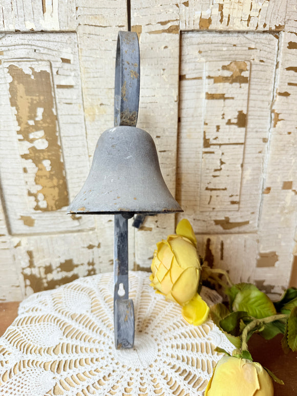 VINTAGE CAST METAL RUSTIC WALL COUNTRY STORE BELL