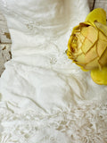 ANTIQUE TABLECLOTH WHITE SQUARE