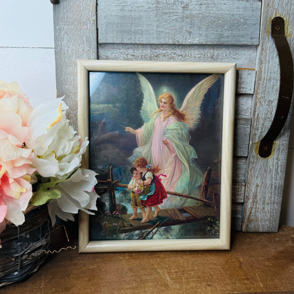 VINTAGE FRAMED ANGEL ART