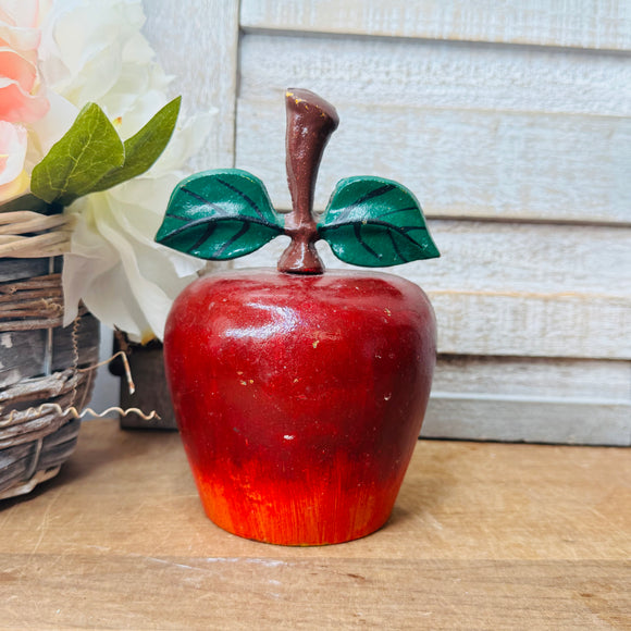 CAST IRON VINTAGE APPLE DOOR STOP DECOR